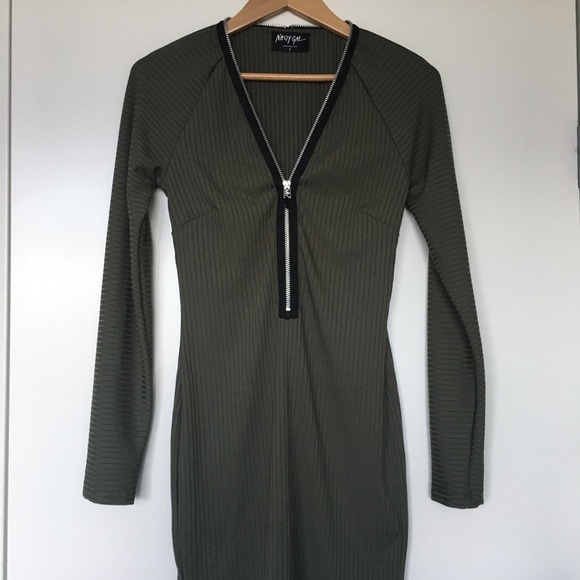 Nasty Gal Dress Green Small - Picture 3 of 4